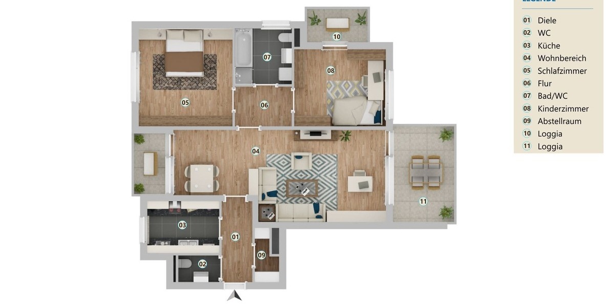 Grundriss Wohnung