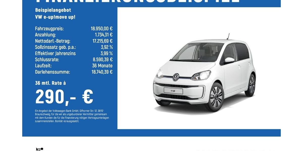 VW e-up! 31.000 km 18.950 &euro; Braunschweig 38122