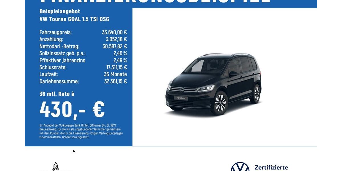 VW Touran 25.458 km 33.940 &euro; Wolfenbüttel 38304