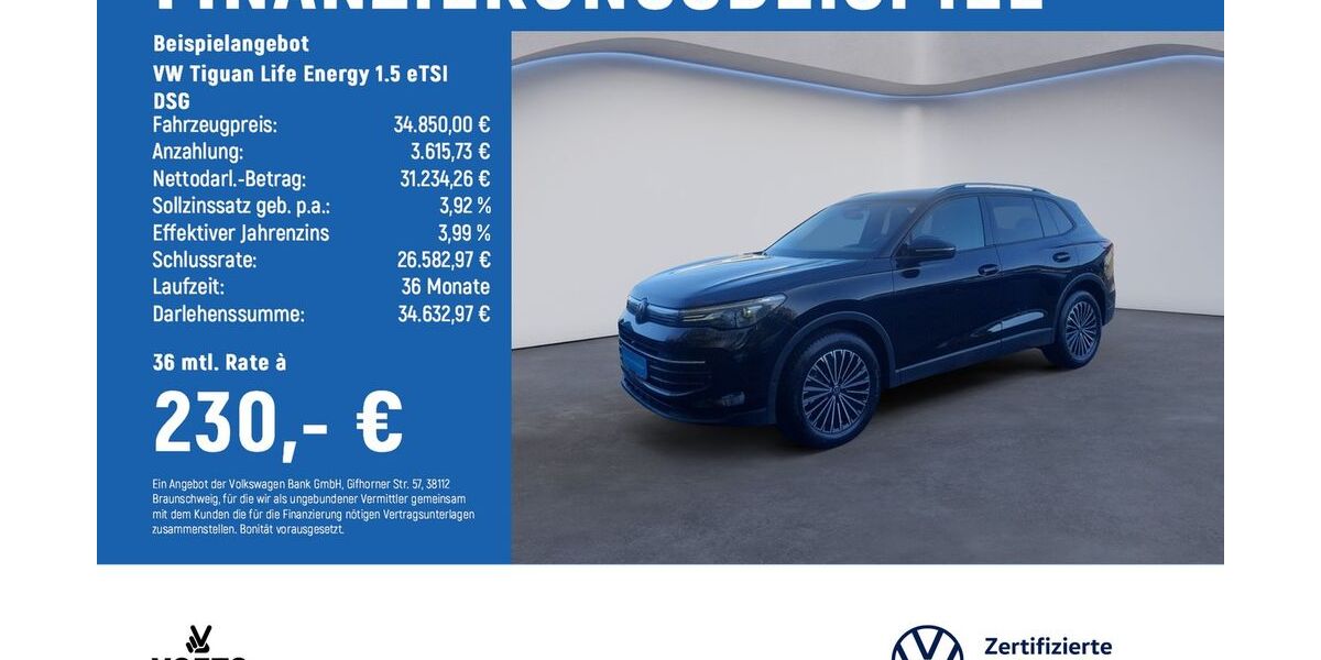 VW Tiguan 9.600 km 34.340 &euro; Braunschweig 38124