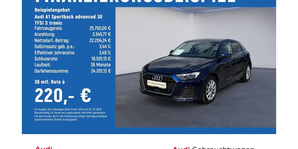 Audi A1 9.100 km 25.550 &euro; Braunschweig 38124